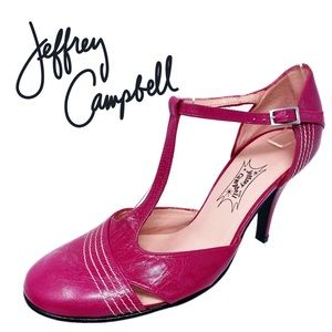 Jeffrey Campbell Scent T-Strap Pinup Retro Heels 8
